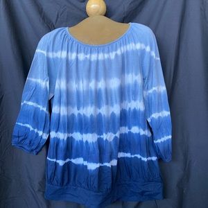 Chaps Blue Ombré Top XL